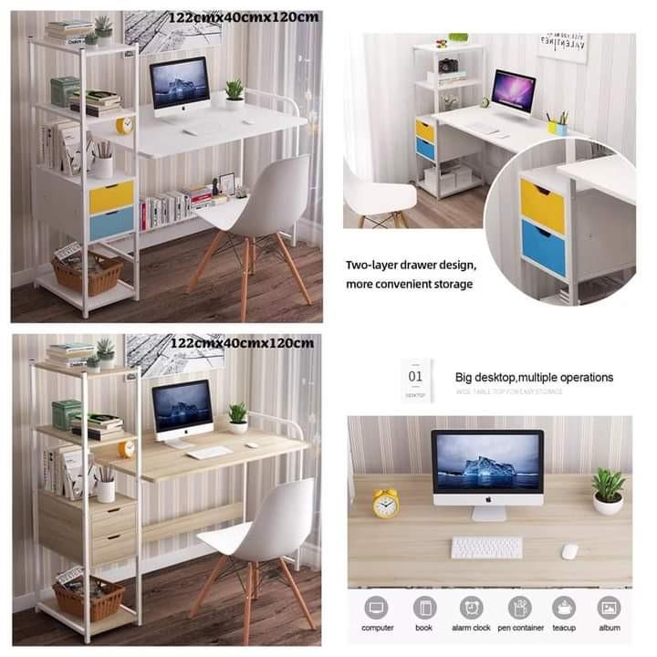 120cm COMPUTER TABLE WITH DRAWER, Furniture & Home Living, Furniture ...