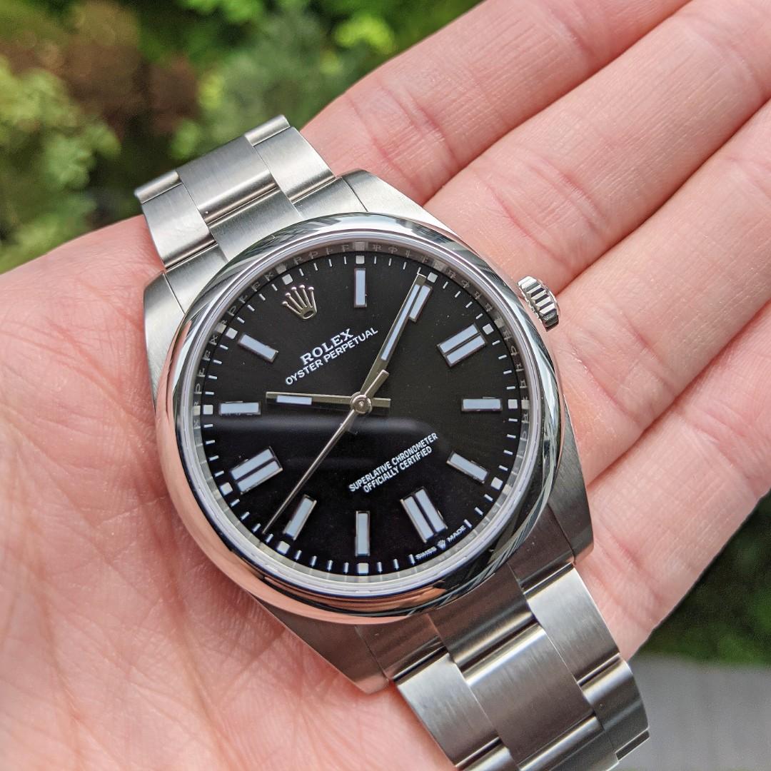 Rolex op 41 black sale