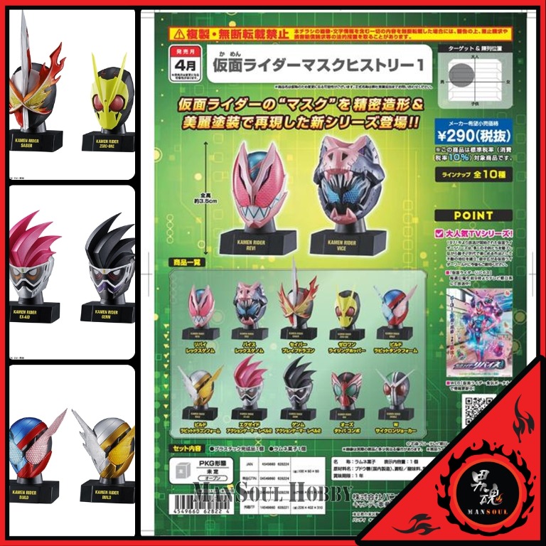 Bandai 幪面超人 原盒 Kamen Rider Mask History 1, 興趣及遊戲, 玩具 & 遊戲類 - Carousell