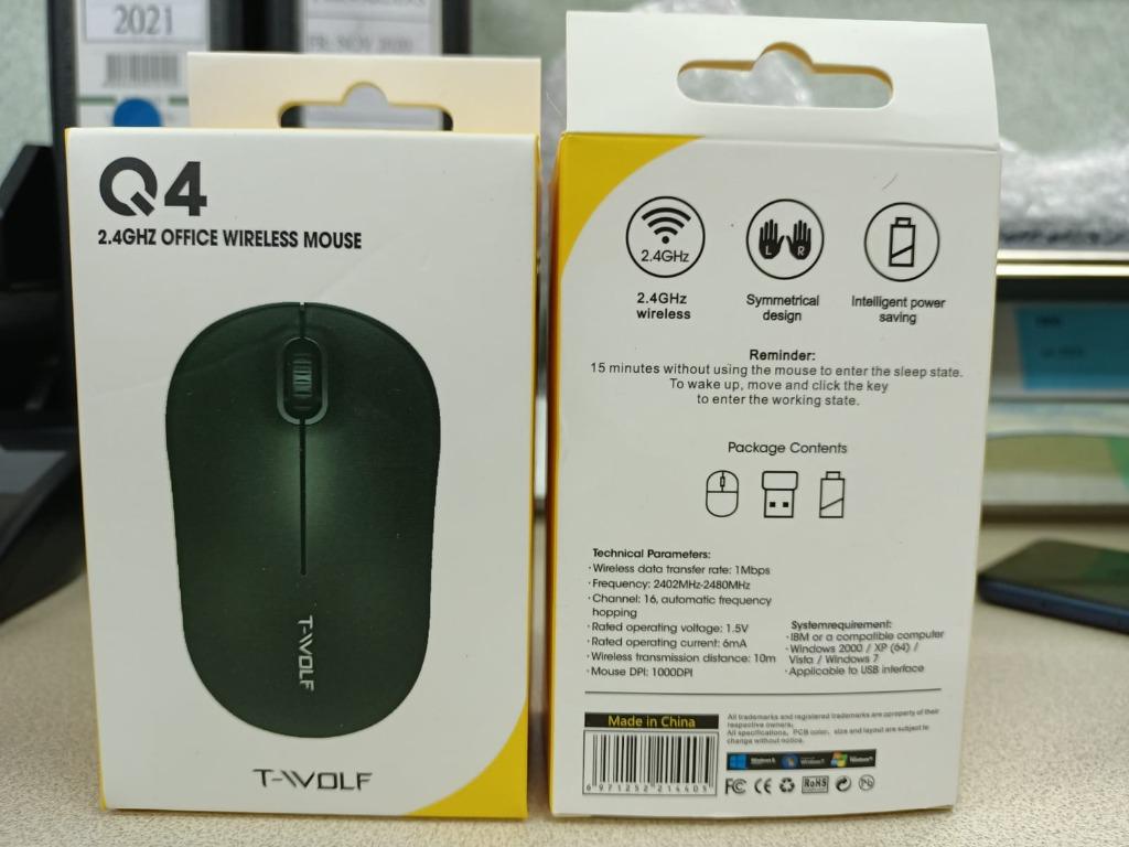 全新T-wolf Q4無線滑鼠Mouse Wireless 2.4GHZ Office / Gaming, 電腦