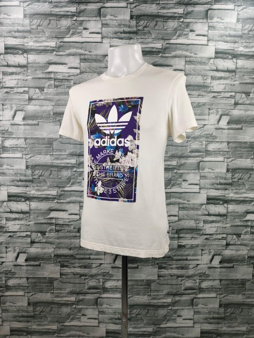 Adidas flower logo t shirt hotsell