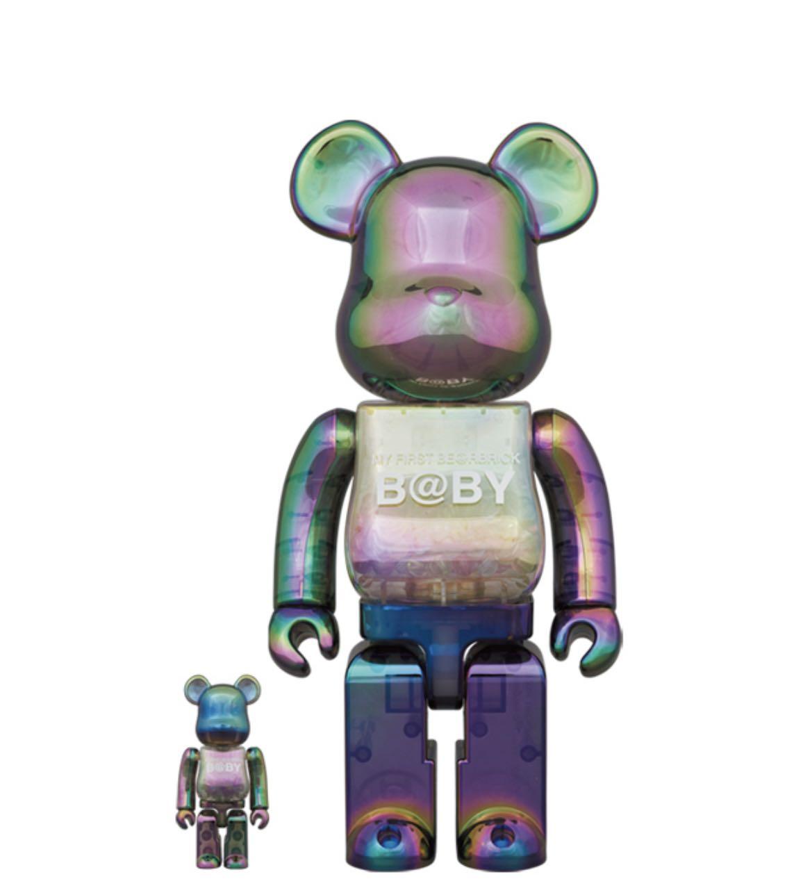 Akashic Records Clear Black Chrome My first B@by Be@rbrick 100&400