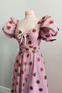 Ambym cotton fabric strawberry 🍓 dress