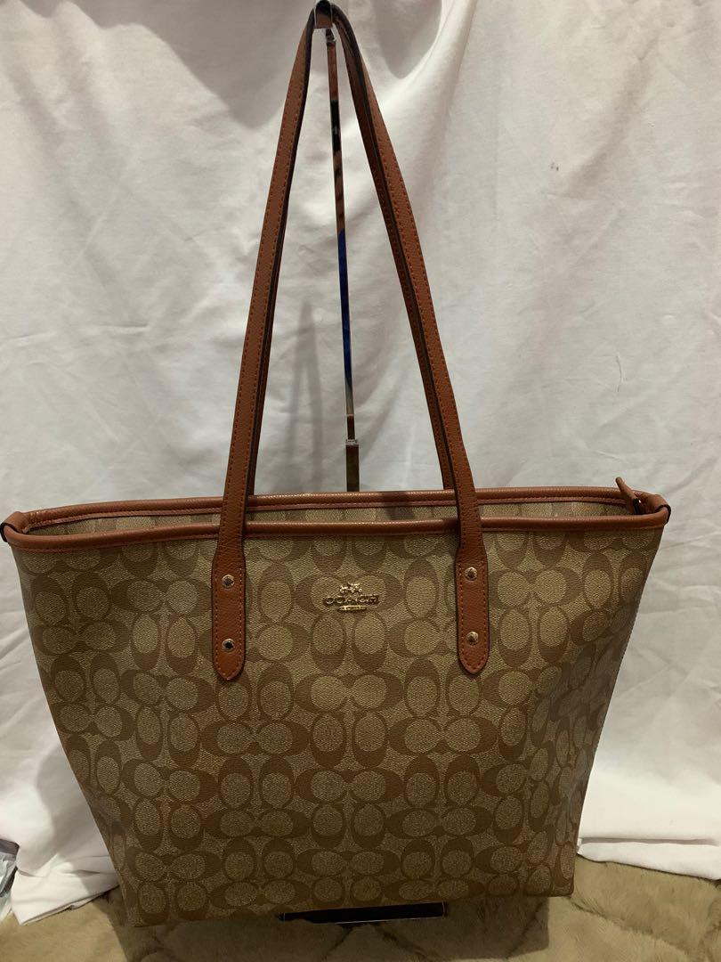 COACH Brown Signature Satchel Purse Hampton Bag E08Q-10246 {EUC} | eBay