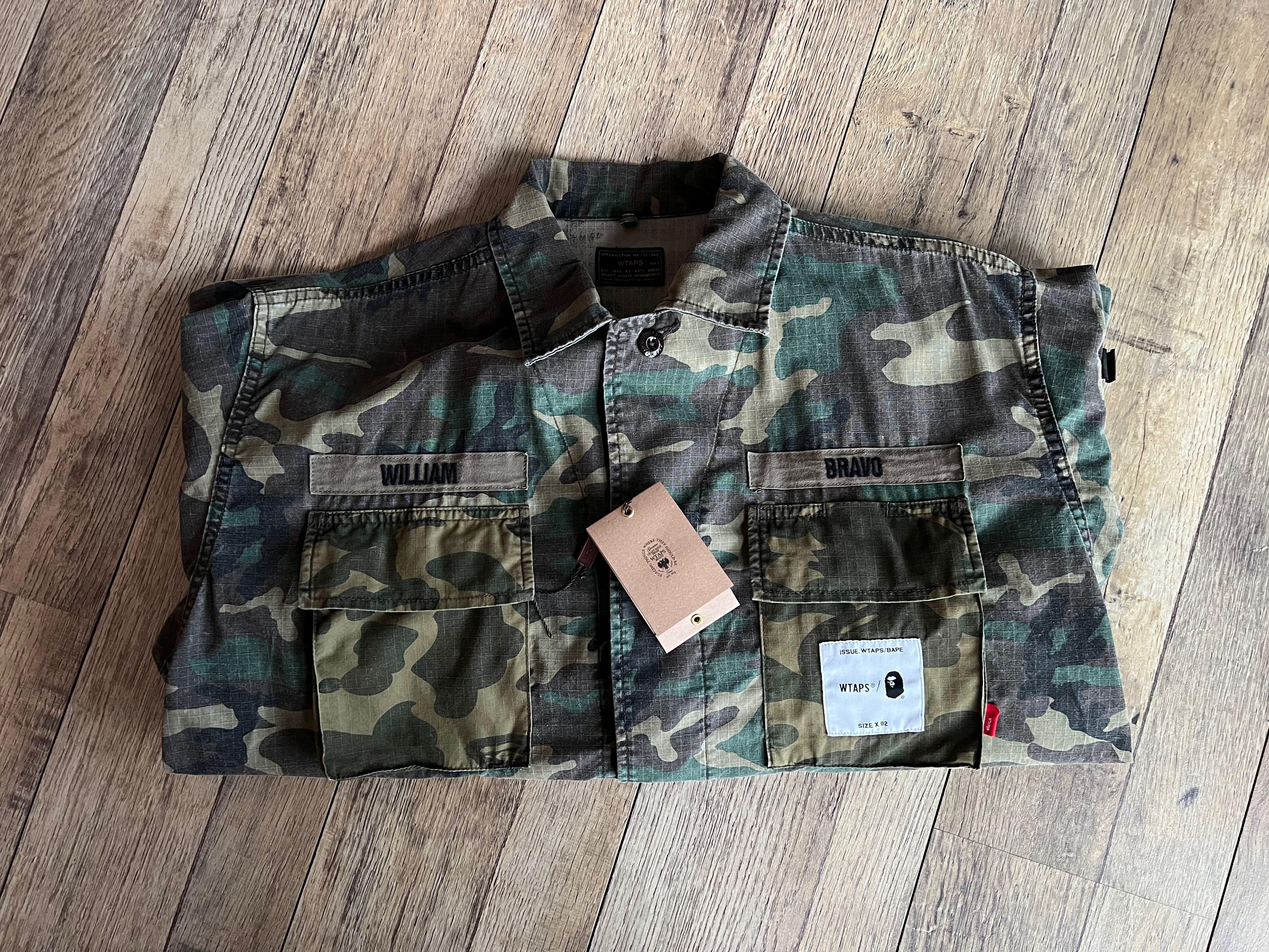 BAPE x WTAPS Jungle LS Shirt, Men's Fashion, Coats, Jackets and