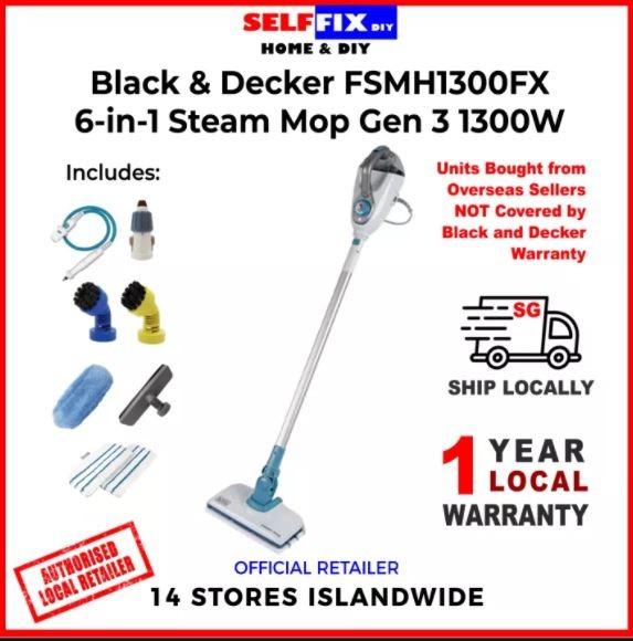 Black and Decker FSMH1300FX 6-in-1 Steam Mop Gen 3