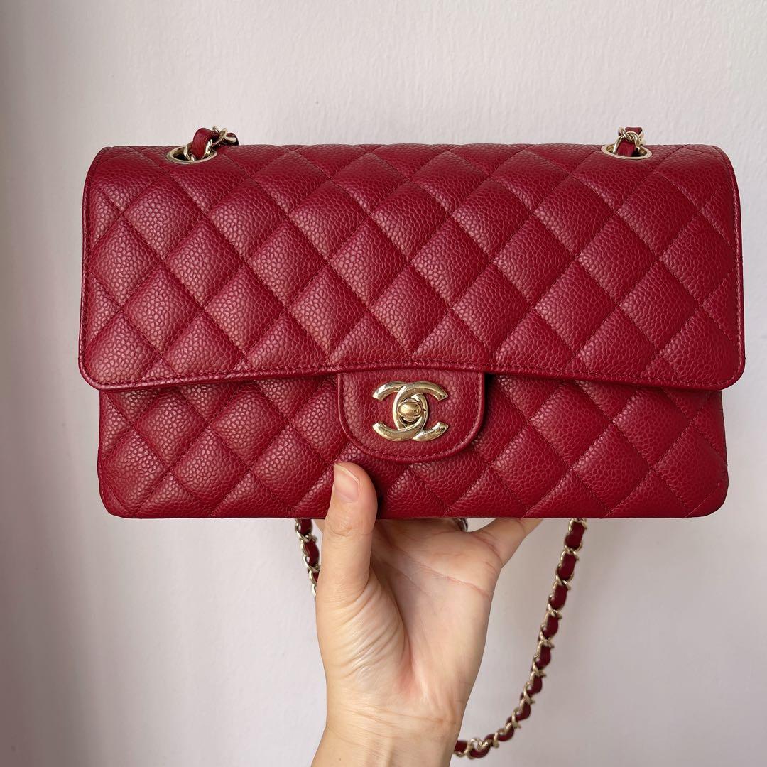 Chanel Classic Medium Bag Dark Red, Women's Fashion, Bags & Wallets, Purses  & Pouches on Carousell