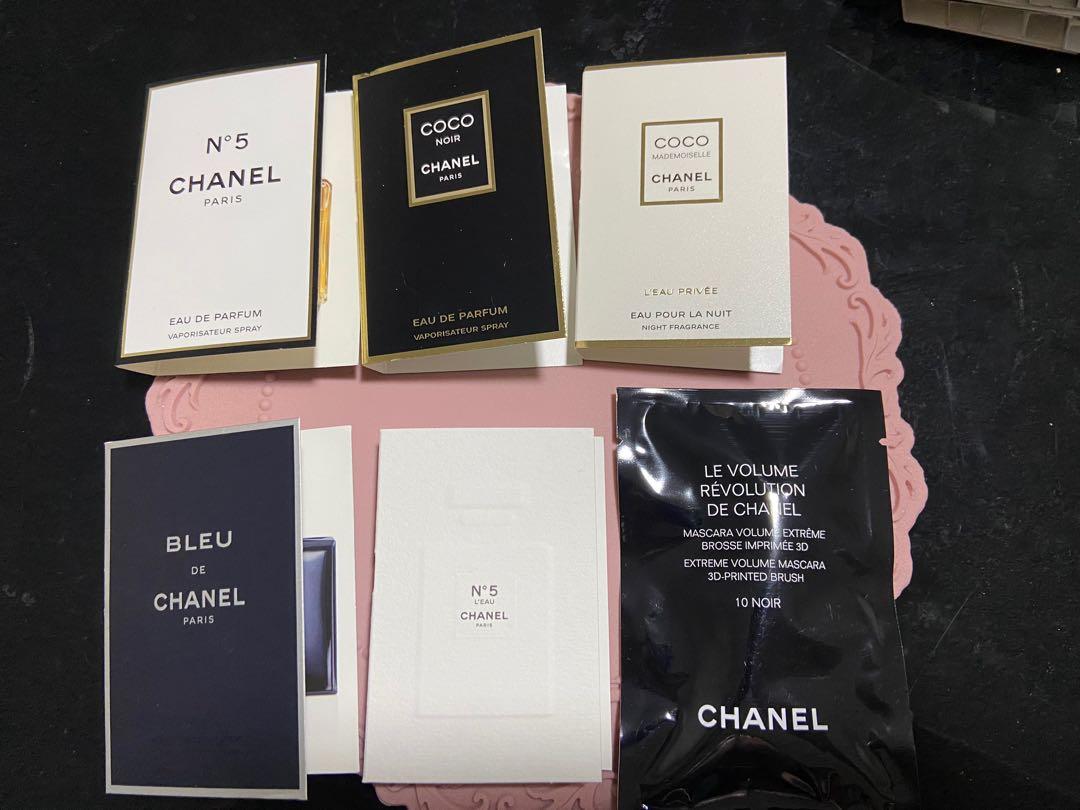 Chanel 香水sample 5個送Mascara sample, 美容＆化妝品, 健康及美容- 香水＆香體噴霧- Carousell