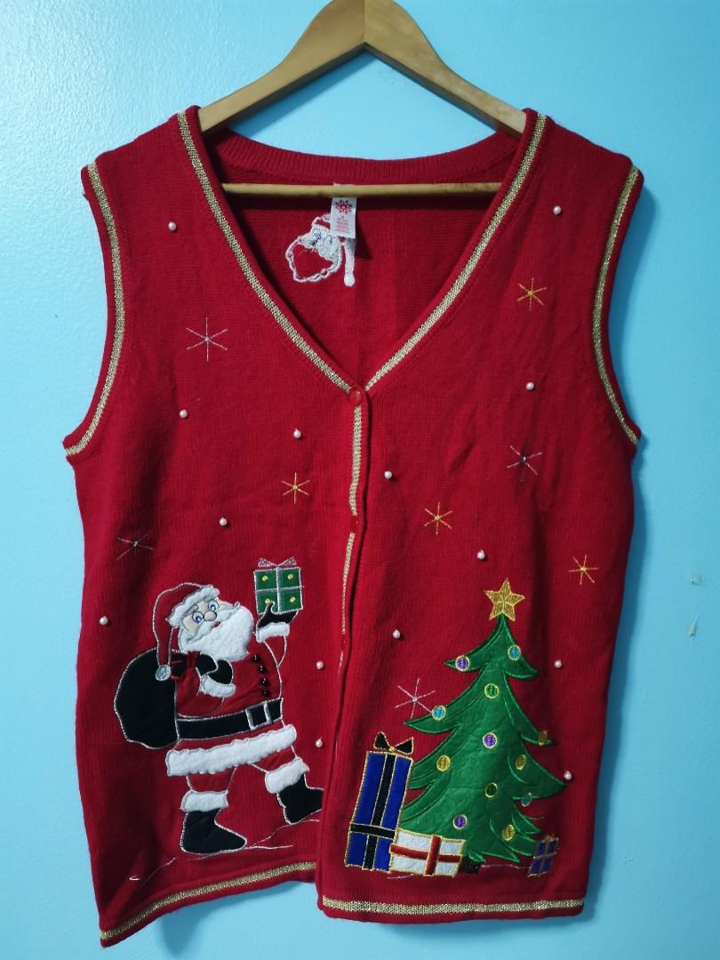 Christmas Knitted Ugly Vest Sweater 