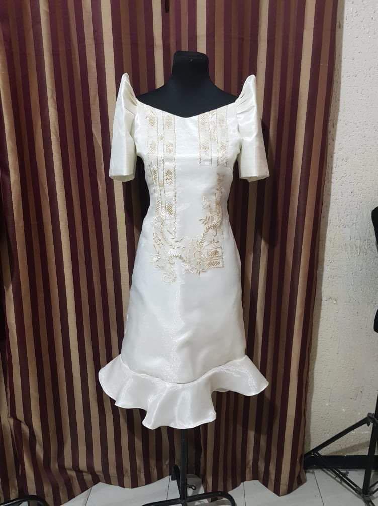 Filipiniana white hotsell