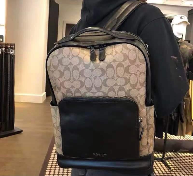 Coach Graham Backpack in Signature Canvas Men s Fashion Bags
