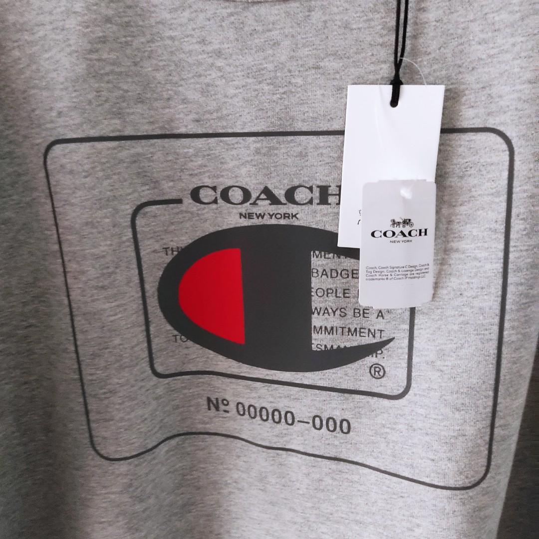 Coach X Champion Sweatshirt, Men's Fashion, Tops & Sets, Hoodies on