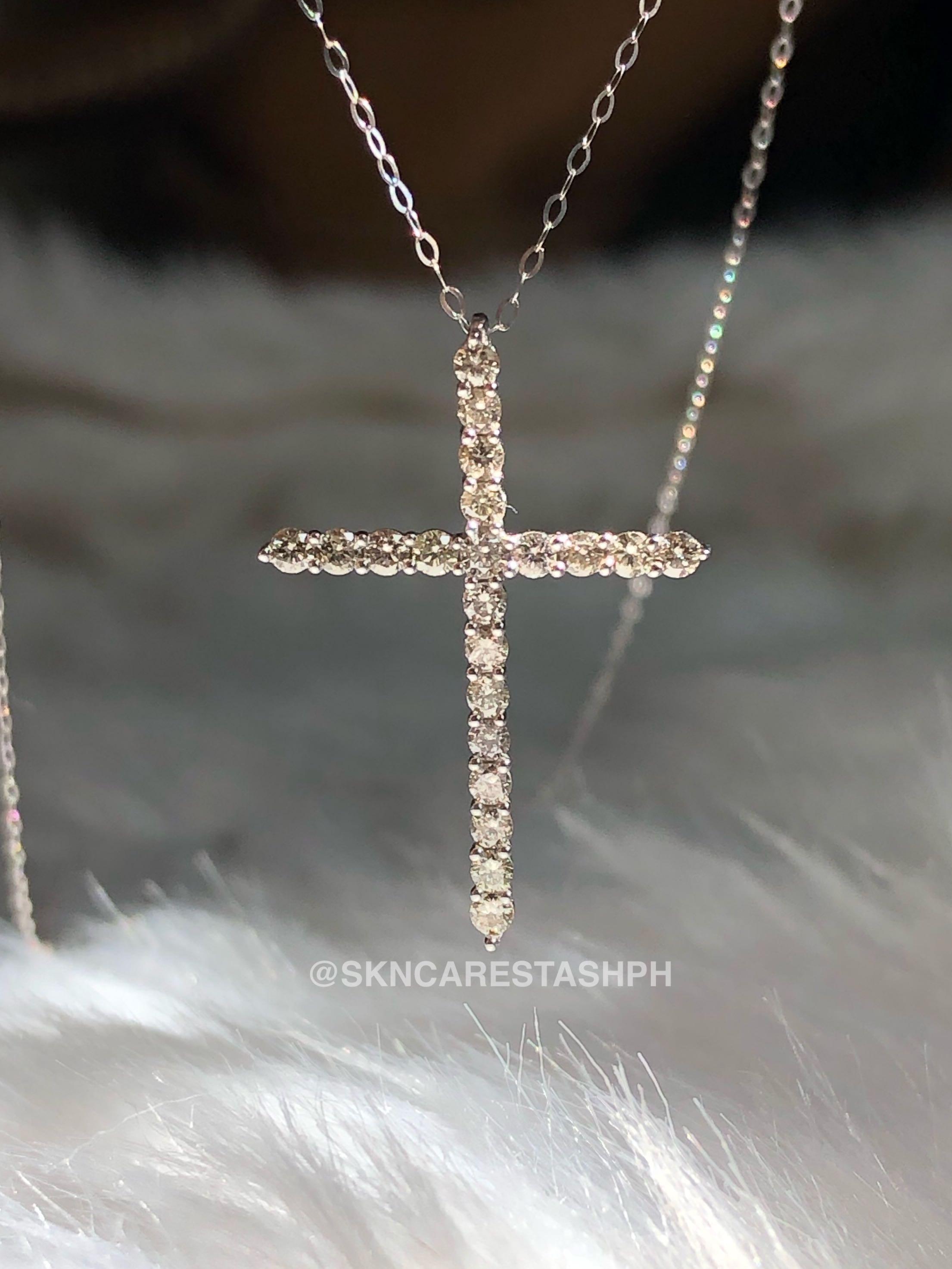 Diamond Cross Pendant (Category: Necklaces) located in Manila. Submitted by mayeyeah (Listing ID 1115083007, Image 1). Description: ✨0.50ct Cross Pendant (Pendant only) 💎 Natural Earth Mined Diamond (w/ certificate) 💎 18k White Gold 💎 Japan Setting ‼️Last PC‼️ ‼️LAST PRICE POSTED‼️.