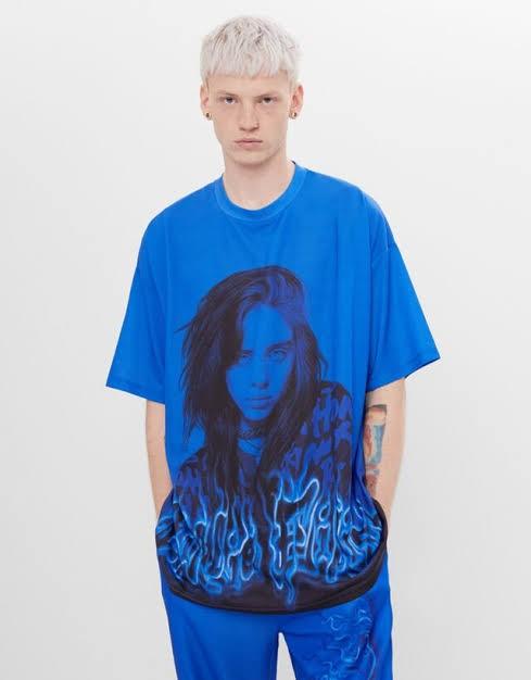 Dicari Bershka X Billie Eilish Fesyen Pria Pakaian Atasan Di Carousell 