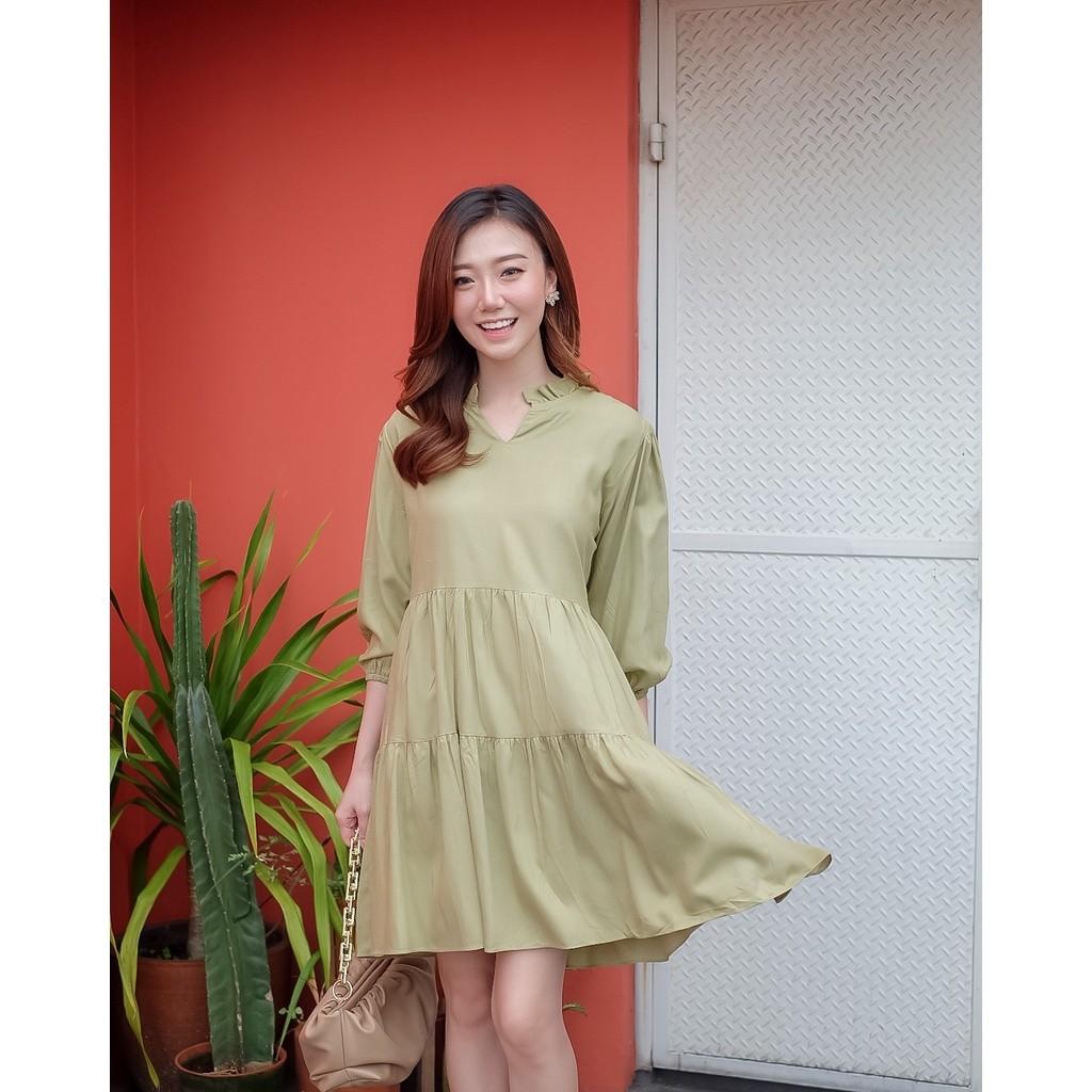 Dress warna khaki top