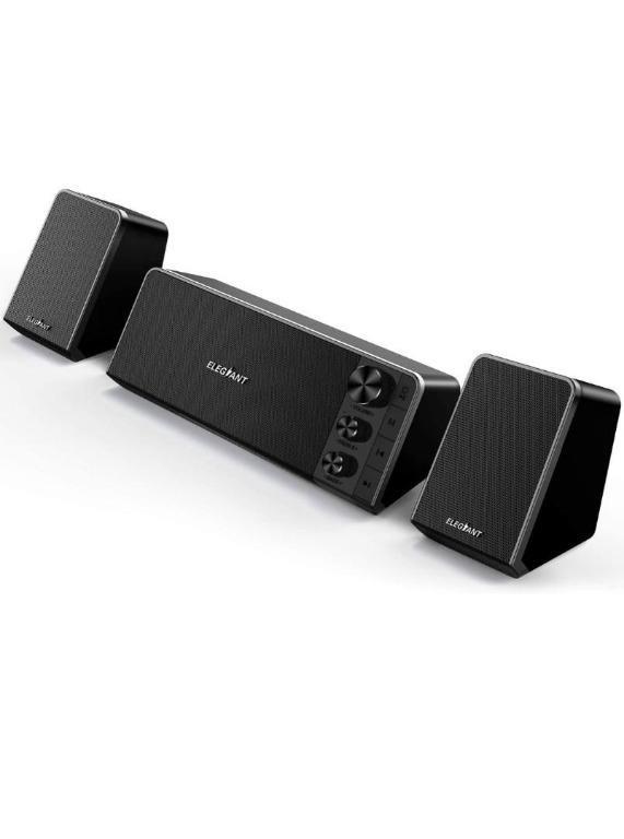 ELEGIANT 2.1 Desktop Speakers Bluetooth 5.0 USB PC Speakers with