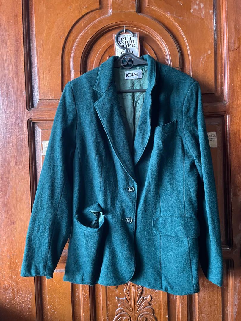 Emerald green blazer, Women's Fashion, Coats, Jackets and Outerwear on