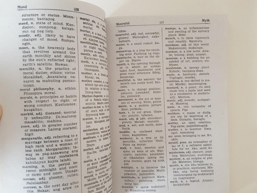 EnglishTagalog TagalogEnglish Dictionary book, Hobbies & Toys, Books