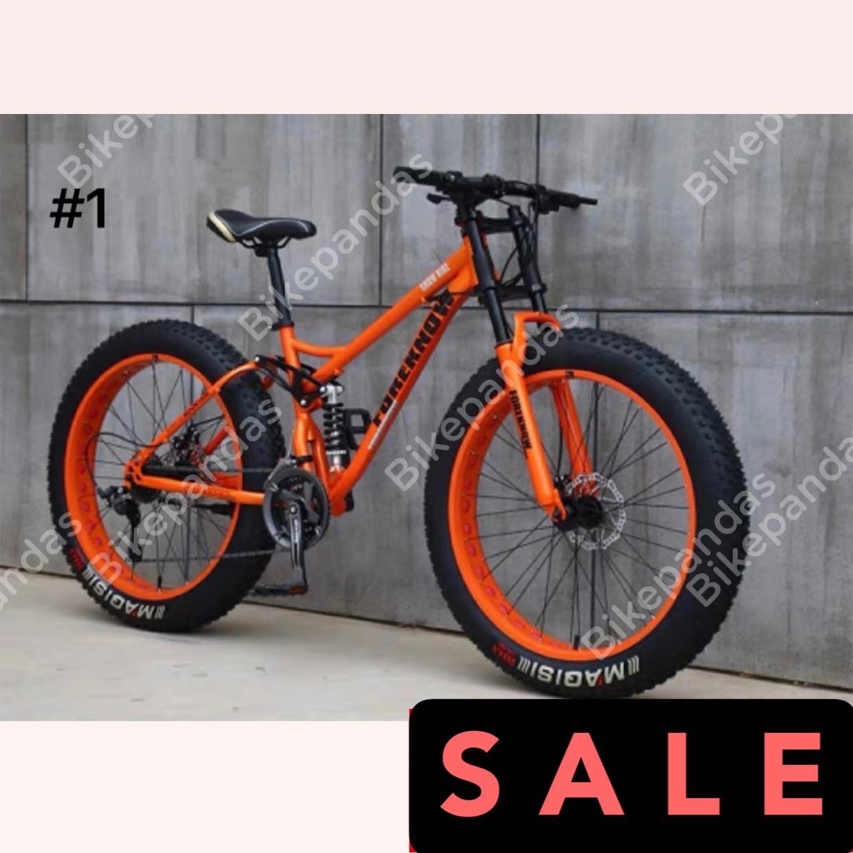 Fat bike full suspension Foreknow Mountain Bike 24 26