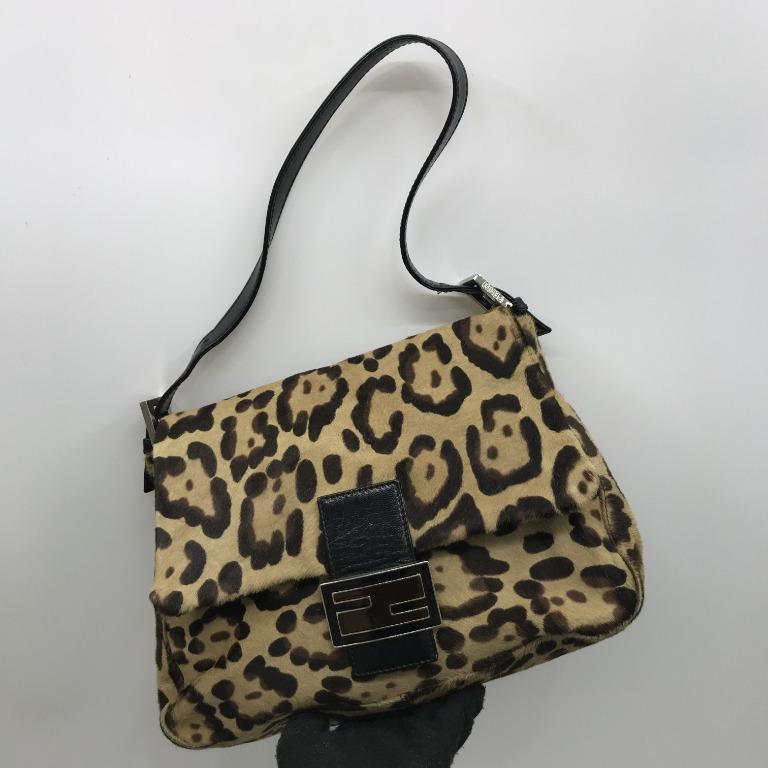 Fendi clearance leopard baguette