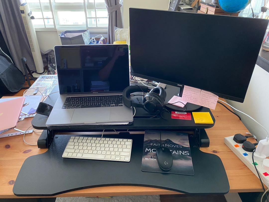 Flight Ergonomic Stand Sit Desk on Table top, Furniture & Home Living