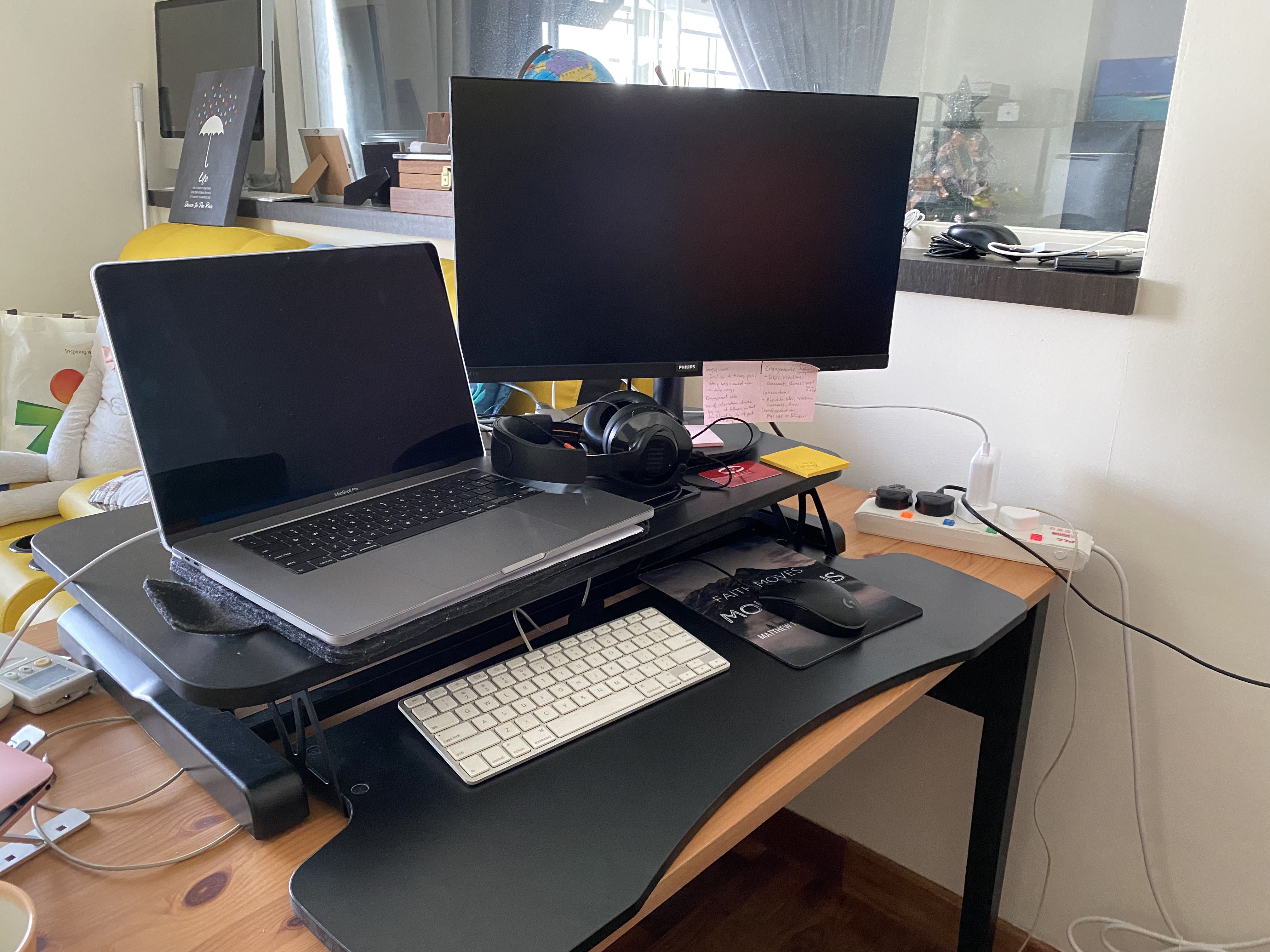 Flight Ergonomic Stand Sit Desk on Table top, Furniture & Home Living