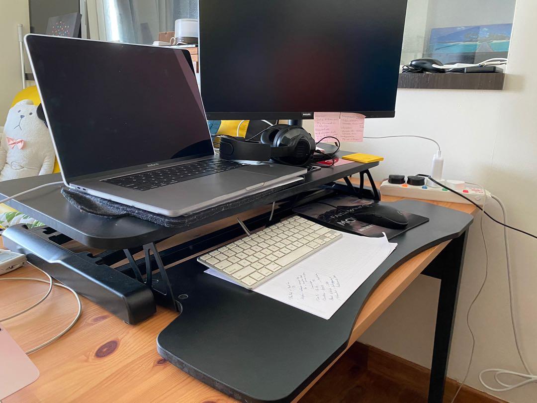 Flight Ergonomic Stand Sit Desk on Table top, Furniture & Home Living