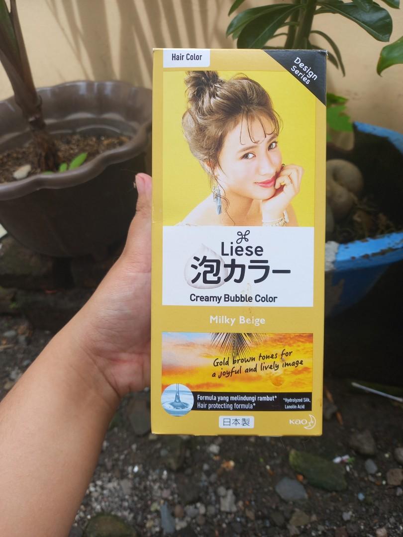 Freeongkie LIESE BUBBLE HAIR COLOR MILKY BEIGE, Kesehatan & Kecantikan