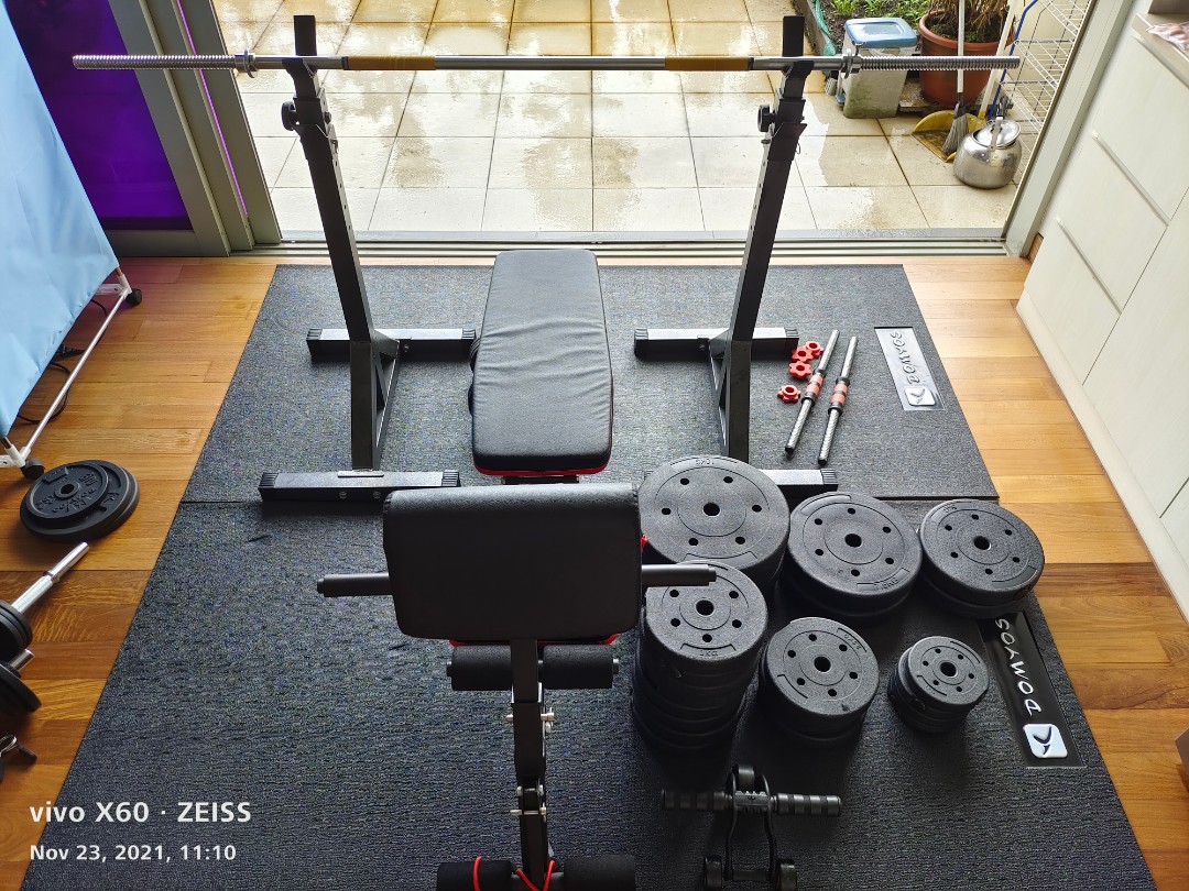 Full weight set (109 kg), Sports Equipment, Exercise & Fitness, Weights