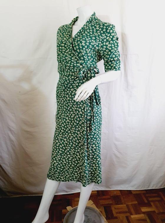 Ganni dalton crepe dress verdant green sales