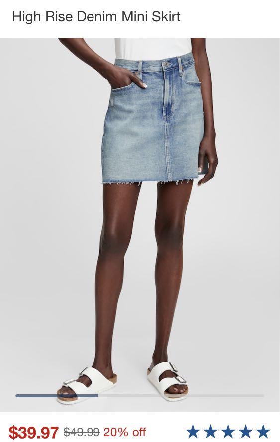 Gap High Rise Denim Mini Skirt Women s Fashion Bottoms Skirts on Carousell