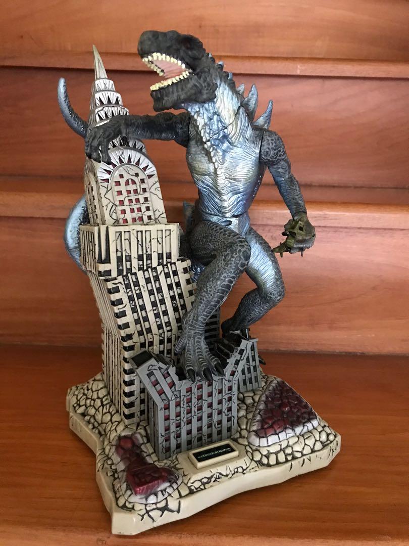 Godzilla Bank (electronics) (Category: Toy Figures) located in Singapore. Submitted by bsttm (Listing ID 1127375621, Image 2). Description: This is a kid coin box toy. It encourages saving. Com insertion triggers activation of Godzilla roars and screams. Nice additions to your collection as I am giving up this unique piece after several decades. By Trendmaster inc, 1998. Item no: 31128 Rare electronic toys.( box included) 1. vintage toy ; 1998. 2