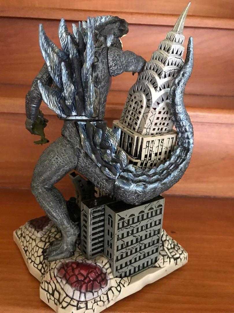 Godzilla Bank (electronics) (Category: Toy Figures) located in Singapore. Submitted by bsttm (Listing ID 1127375621, Image 4). Description: This is a kid coin box toy. It encourages saving. Com insertion triggers activation of Godzilla roars and screams. Nice additions to your collection as I am giving up this unique piece after several decades. By Trendmaster inc, 1998. Item no: 31128 Rare electronic toys.( box included) 1. vintage toy ; 1998. 2