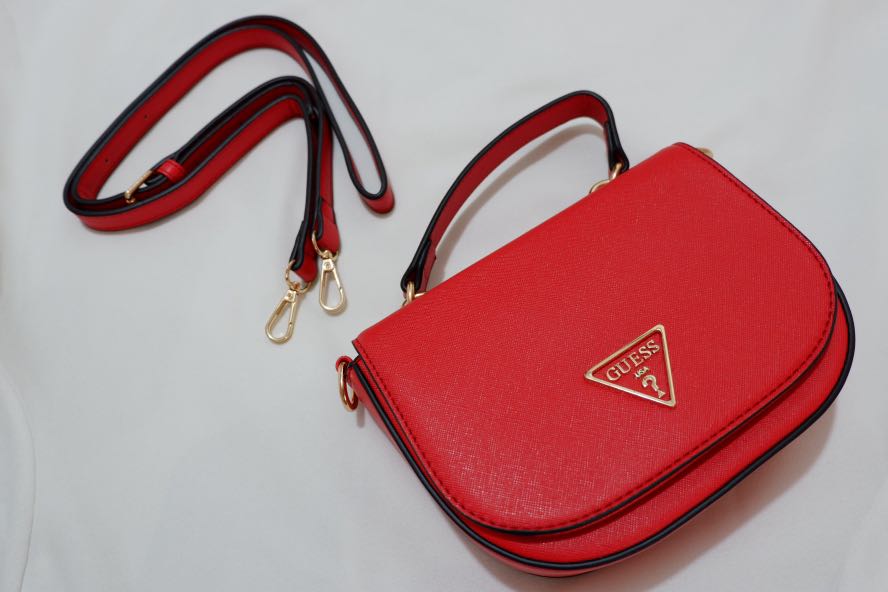 Crossbody bag GUESS Red in Polyester - 29881726
