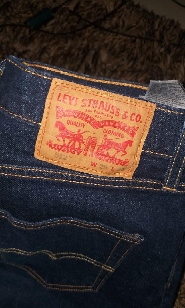 jeans levis 512 original, Fesyen Pria, Pakaian , Bawahan di Carousell
