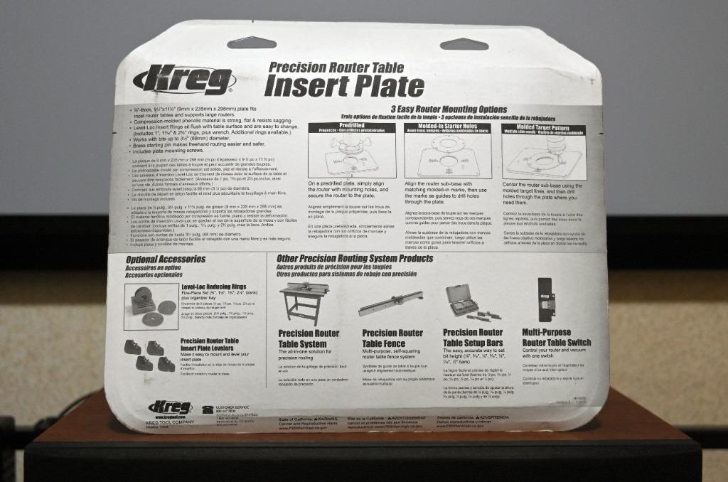 Kreg Molded Router Table Insert Plate Blank PRS4038, Commercial ...