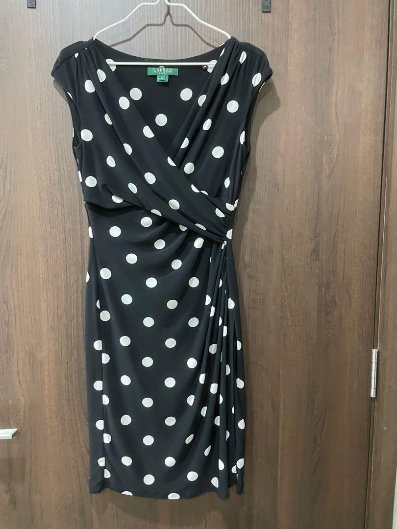 ralph lauren black and white polka dot dress Dots Dress, Size 2P (size Small) Machine washable. Lauren Ralph Lauren Polka Dot