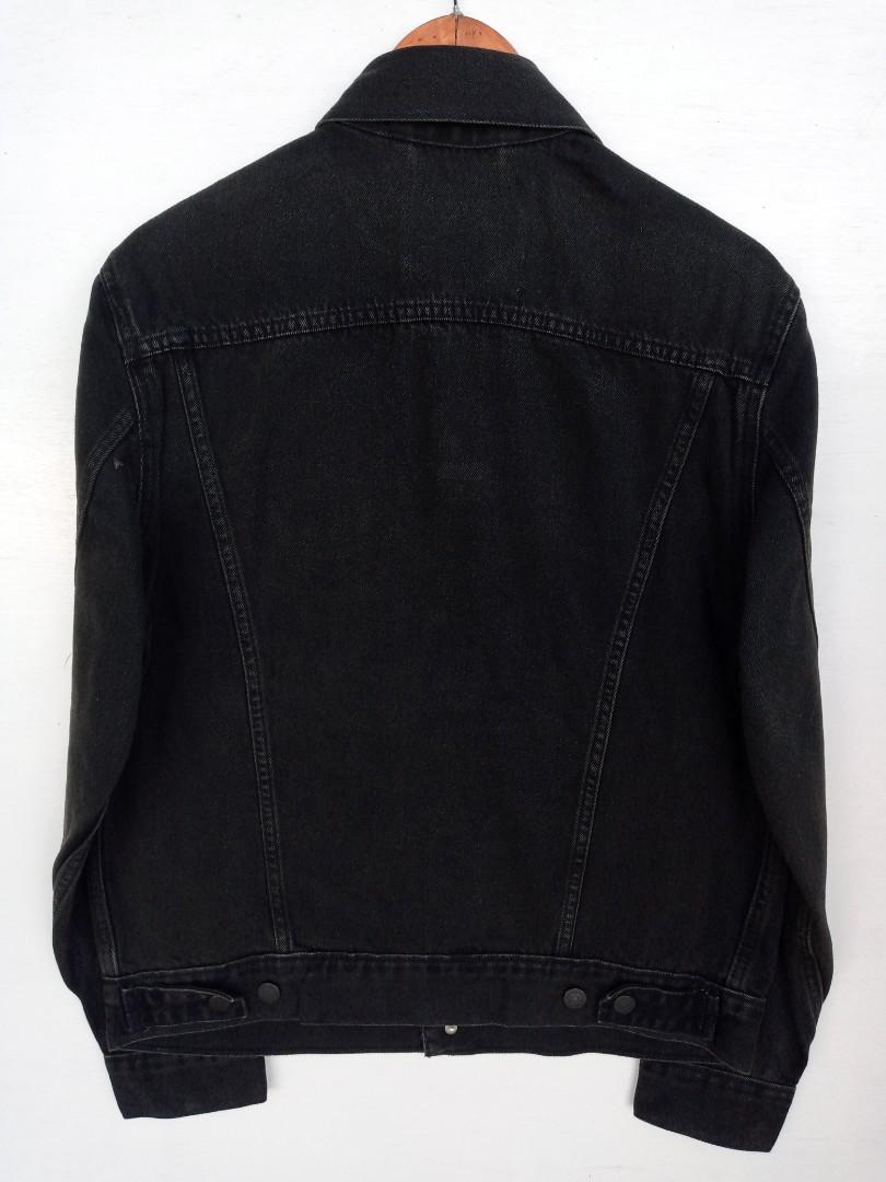 second hand black denim jacket