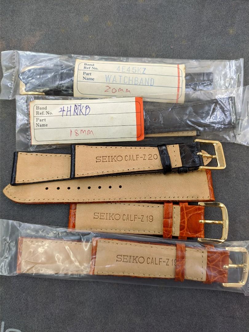 Lot E assorted original Seiko leather straps Men s Fashion