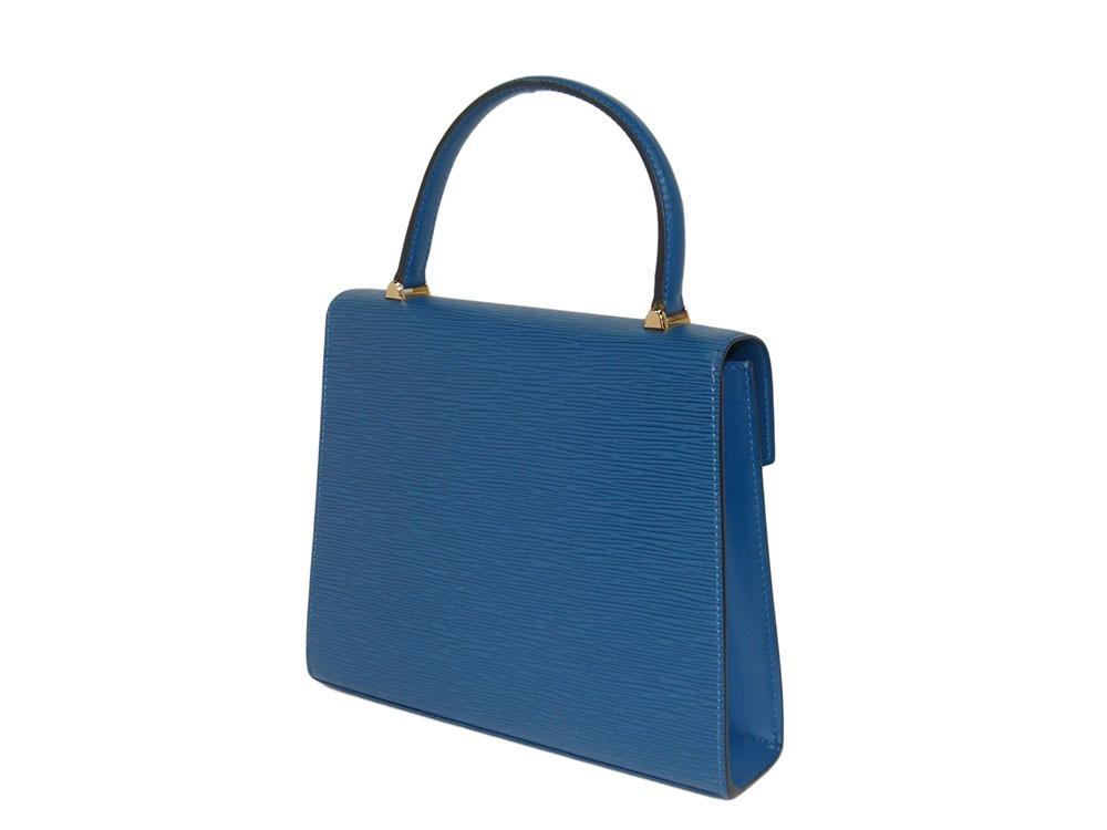 Louis Vuitton Vintage M52375 Epi Blue Malesherbes/ Kelly Tote Bag