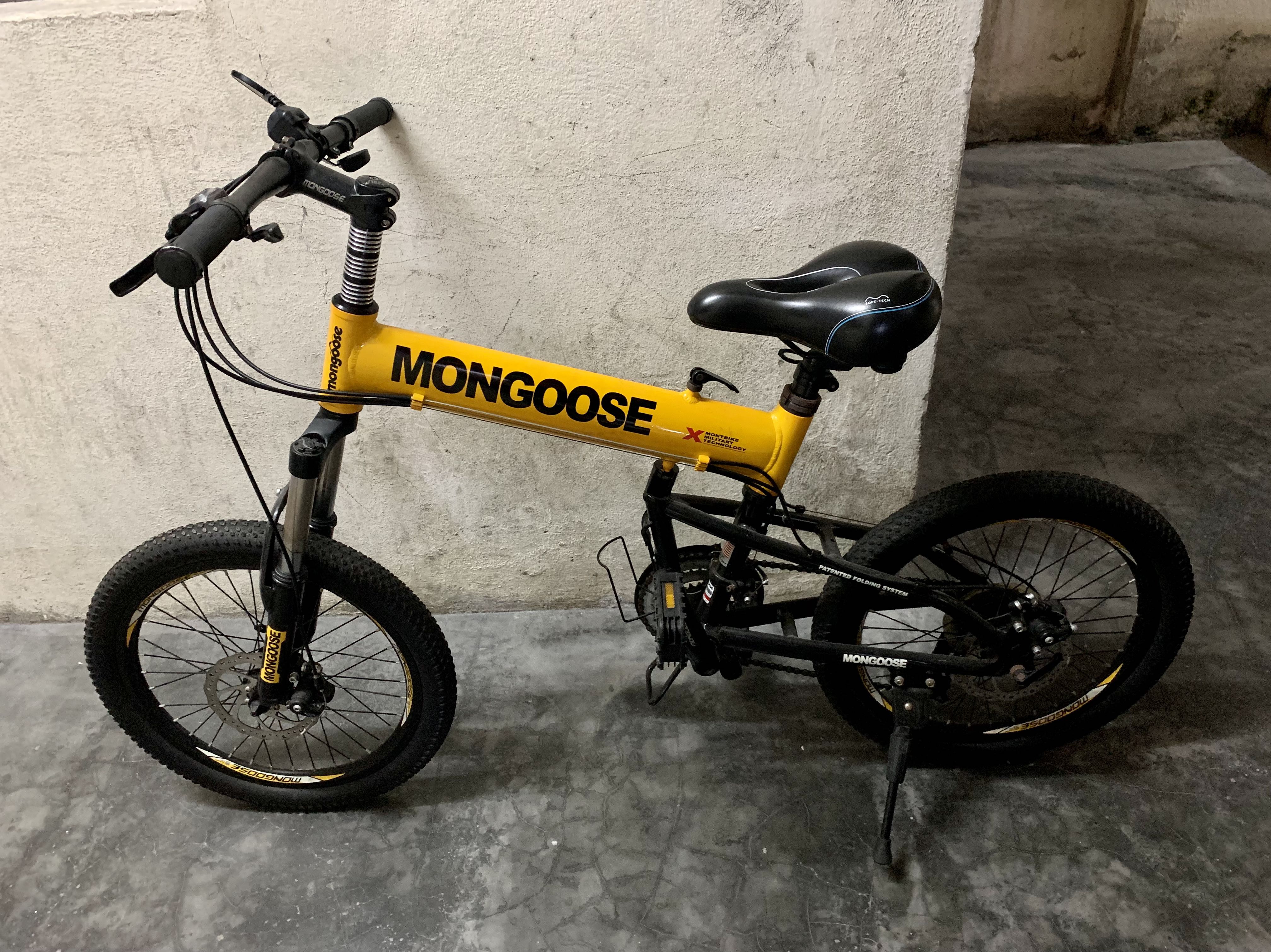 Mongoose folding mountain bike sales