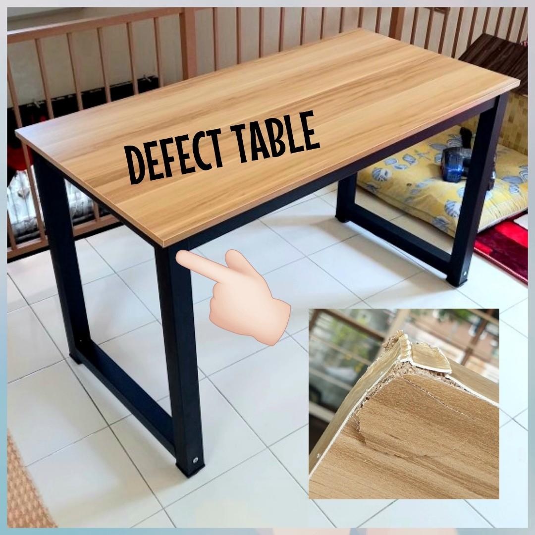 NEW TABLE WITH DEFECTS (ORIGINAL PRICE RM155), Furniture & Home Living