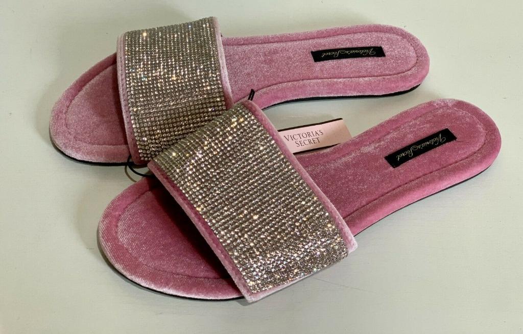 Victoria secret hotsell embellished velvet slides
