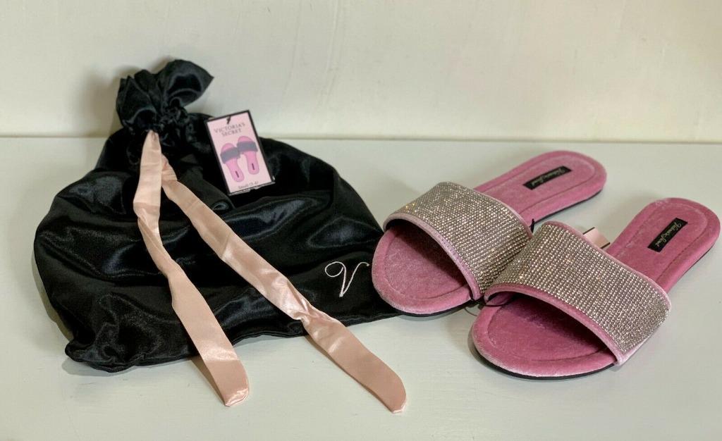 Victoria secret embellished velvet slides deals
