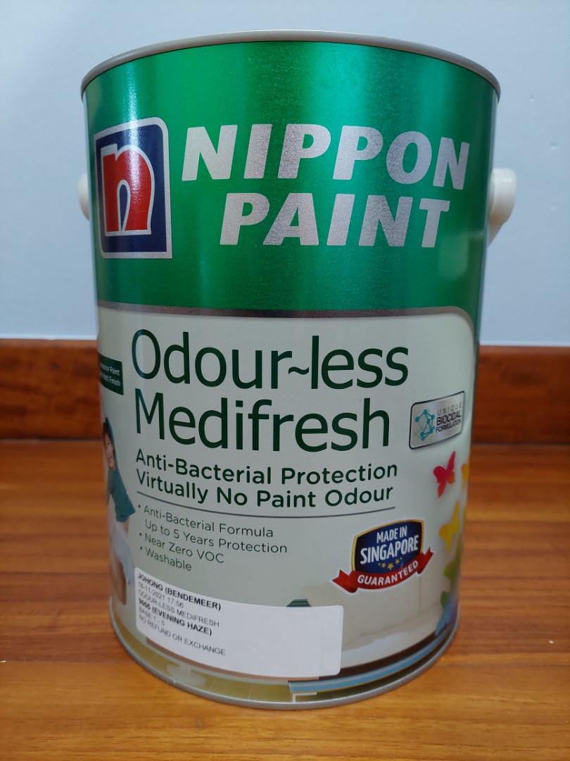 Nippon Paint Odourless Medifresh 5 Litre Can (Color Evening Haze 9005
