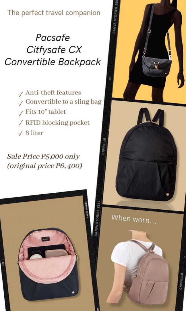 Citysafe cx sales convertible backpack