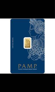 PAMP 1g gold bar