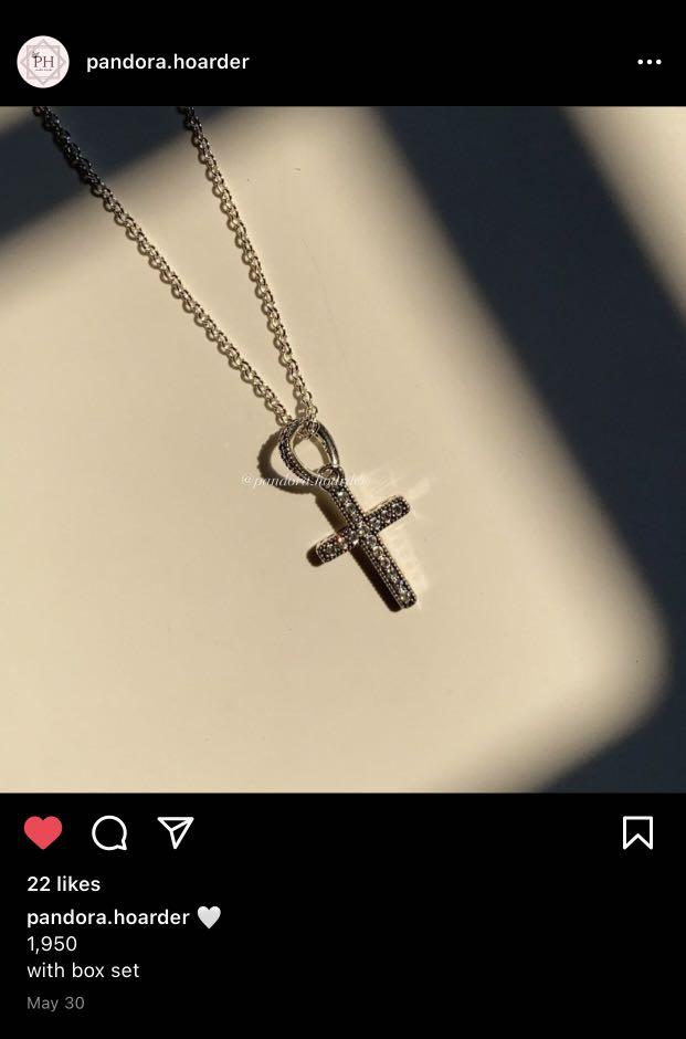 Pandora Cross Pendant Necklace, Women's 