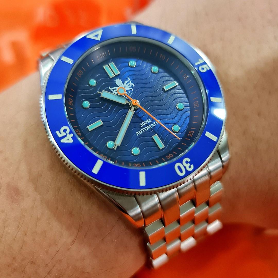 PRICE DROP PHOIBOS WAVE MASTER PY009B 300M Automatic Dive Watch Blue with NEW bracelet