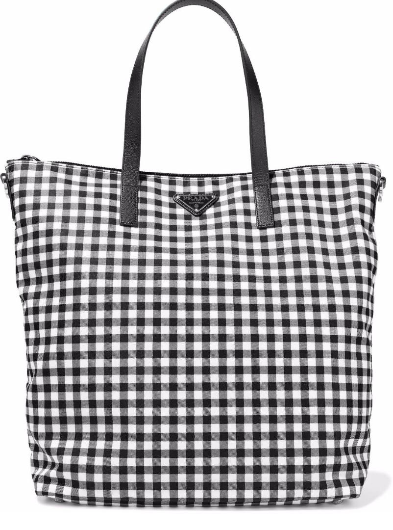 Prada checkered handbag hot sale
